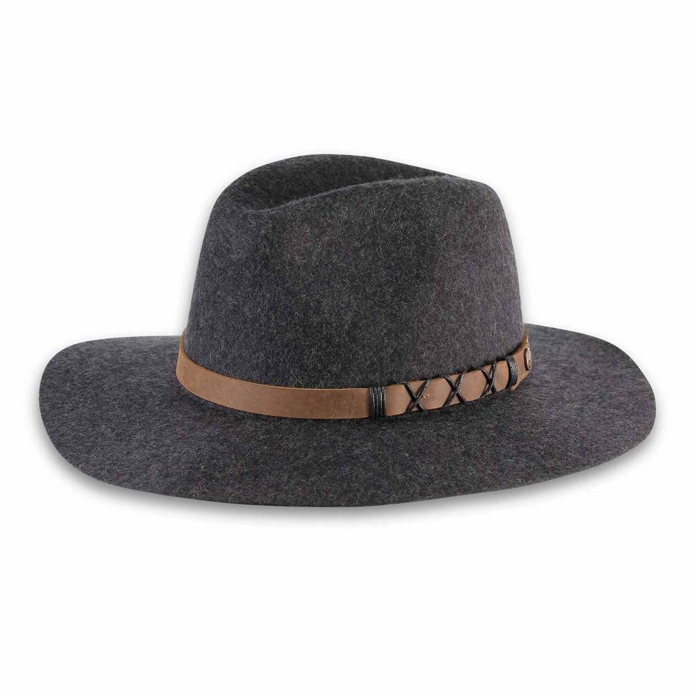 NEW PISTIL women's soho wide brim hat in charcoal